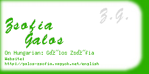 zsofia galos business card